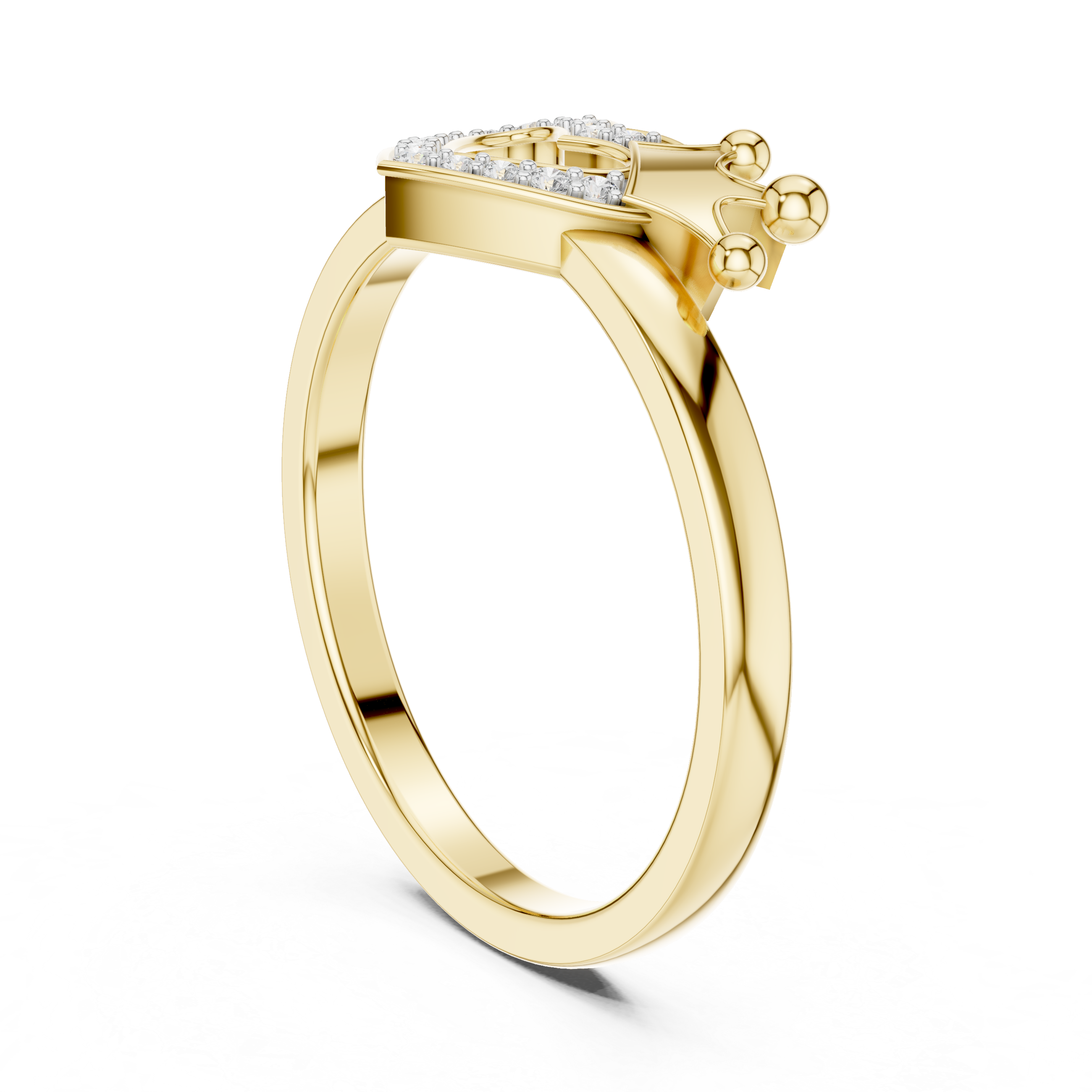 Amira - Herz Verlobungsring aus 14k Gelbgold mit einem funkelnden, laborgezüchteten Diamanten - handgefertigt & nachhaltig - von Labgrownlove