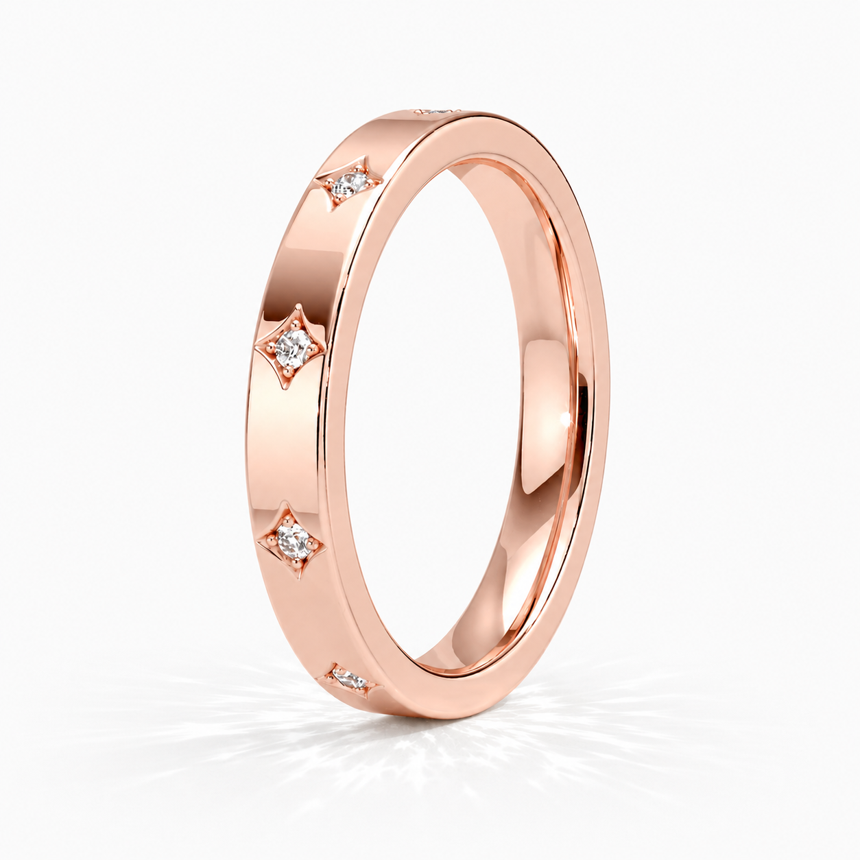 Alba– Eleganter Ehering aus 14K Gelbgold, klassisch poliert, schlicht & zeitlos, handgefertigt in Rosegold