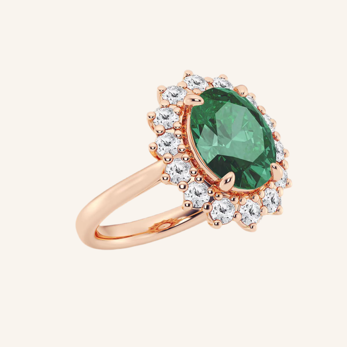 „Petunia“ Halo Brilliant Lab grown Diamant Ringe Lab Diamond Labgrownlove Handgefertigt Jetzt einkaufen rose gold ring