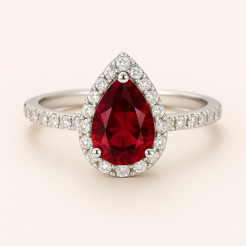 „Diana“ Halo Tropfen Lab grown Diamant Ringe Lab Diamond Labgrownlove Handgefertigt Jetzt einkaufen silber ring