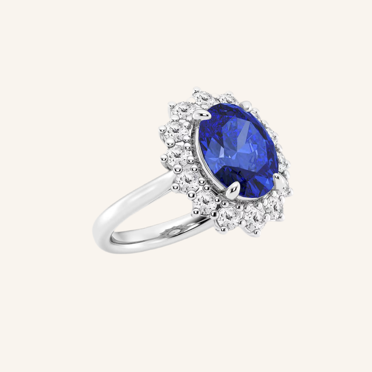 „Petunia“ Halo Brilliant Lab grown Diamant Ringe Lab Diamond Labgrownlove Handgefertigt Jetzt einkaufen weiß gold ring