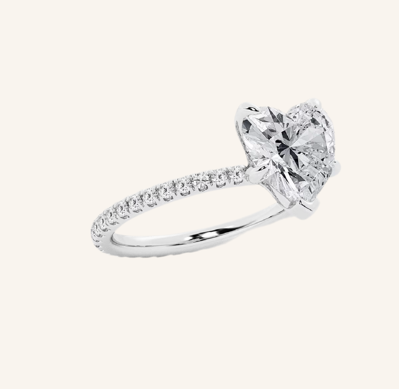 Sandy Verlobungsring – Herzförmiger Lab grown Diamant Eternity Ringe Lab Diamond Labgrownlove Handgefertigt