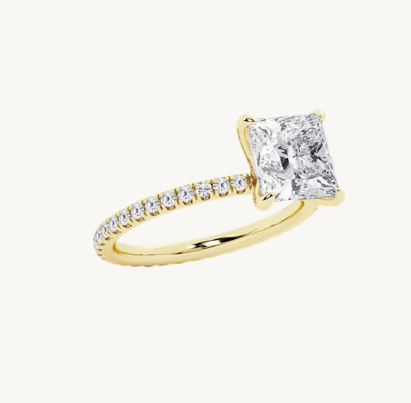„Estelle“ Princess Eternity Lab grown Diamant Ringe Lab Diamond Labgrownlove Handgefertigt Jetzt einkaufen gelb gold