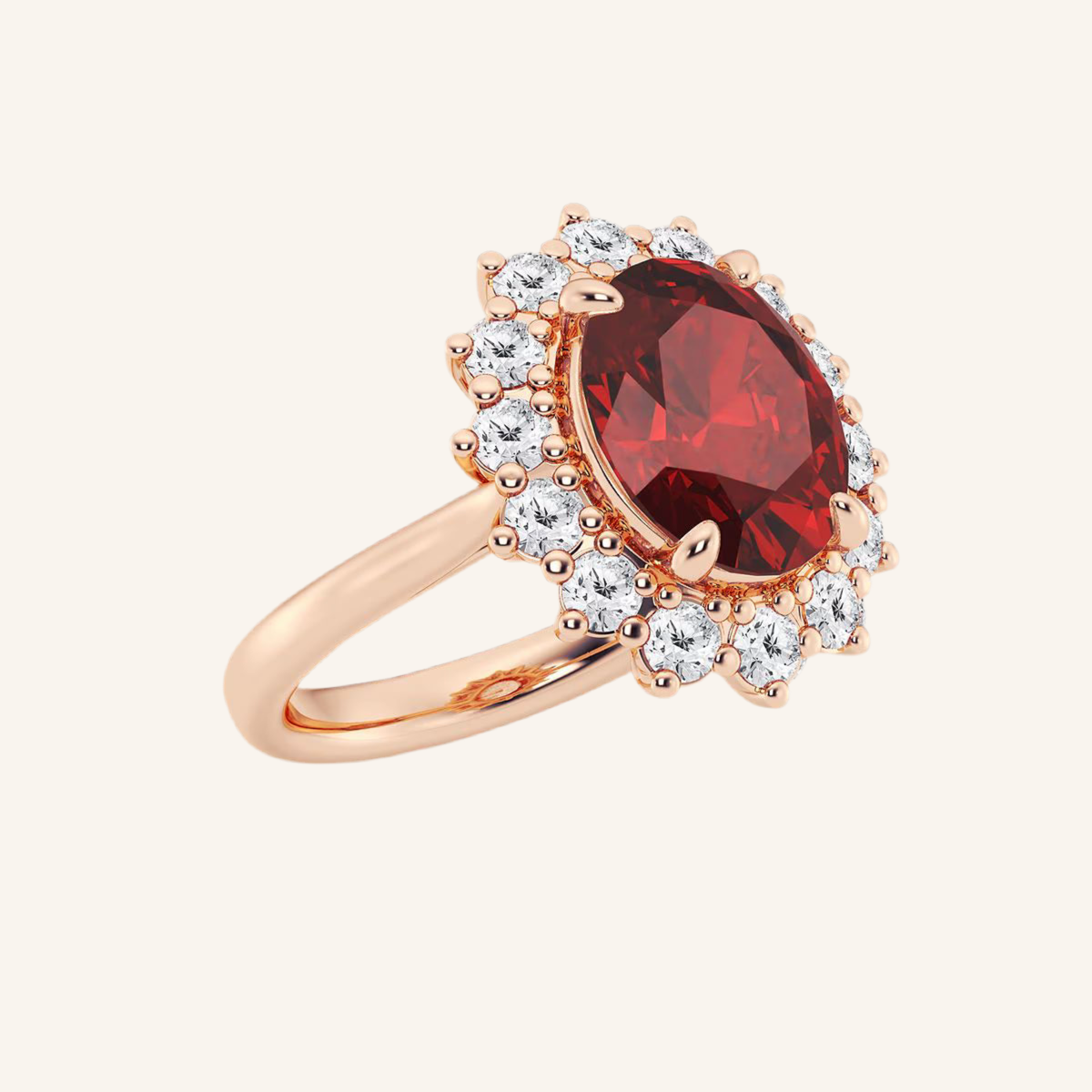 „Petunia“ Halo Brilliant Lab grown Diamant Ringe Lab Diamond Labgrownlove Handgefertigt Jetzt einkaufen rose gold ring