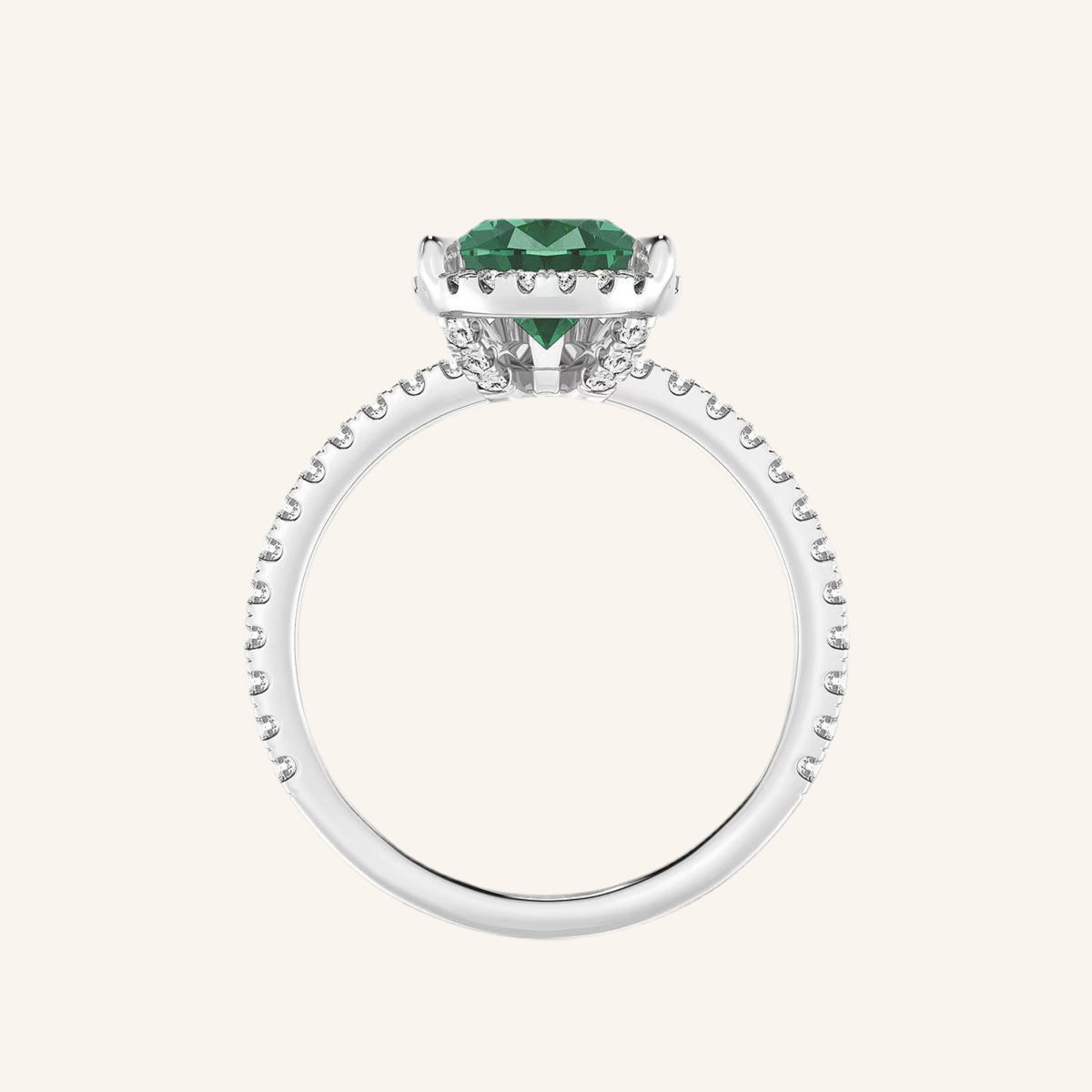 „Diana“ Halo Tropfen Lab grown Diamant Ringe Lab Diamond Labgrownlove Handgefertigt Jetzt einkaufen silber ring grün