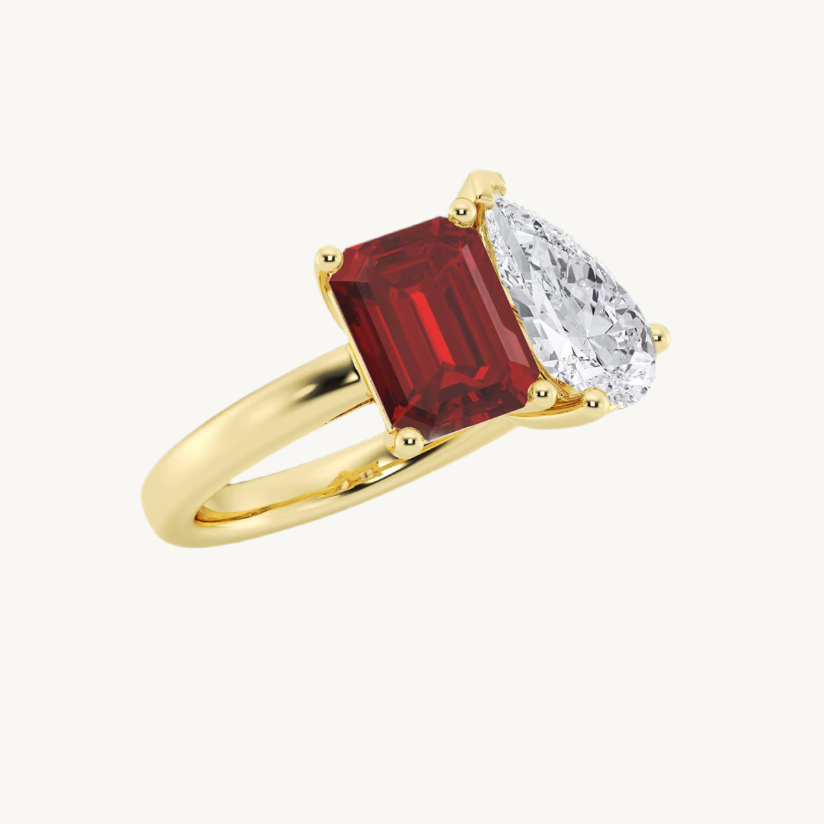 „Ruby“ Tropfen/ Cushion Lab grown Diamant Ringe Lab Diamond Labgrownlove Handgefertigt Jetzt einkaufen gold ring