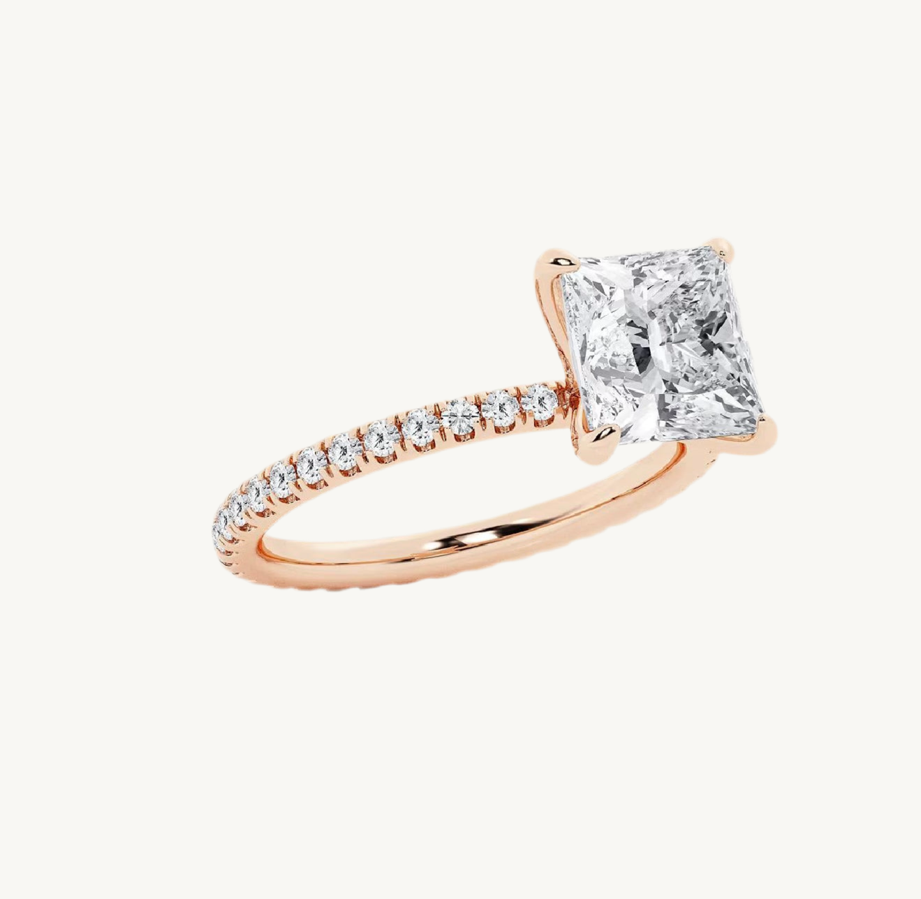 „Estelle“ Princess Eternity Lab grown Diamant Ringe Lab Diamond Labgrownlove Handgefertigt Jetzt einkaufen rose gold