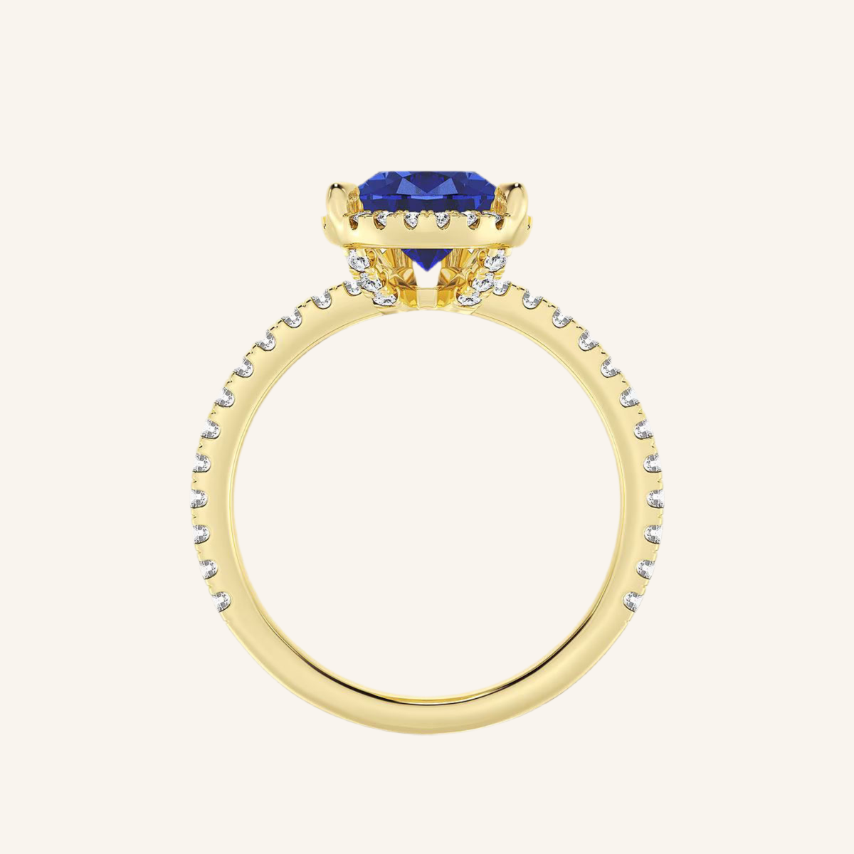 „Diana“ Halo Tropfen Lab grown Diamant Ringe Lab Diamond Labgrownlove Handgefertigt Jetzt einkaufen gelb gold ring