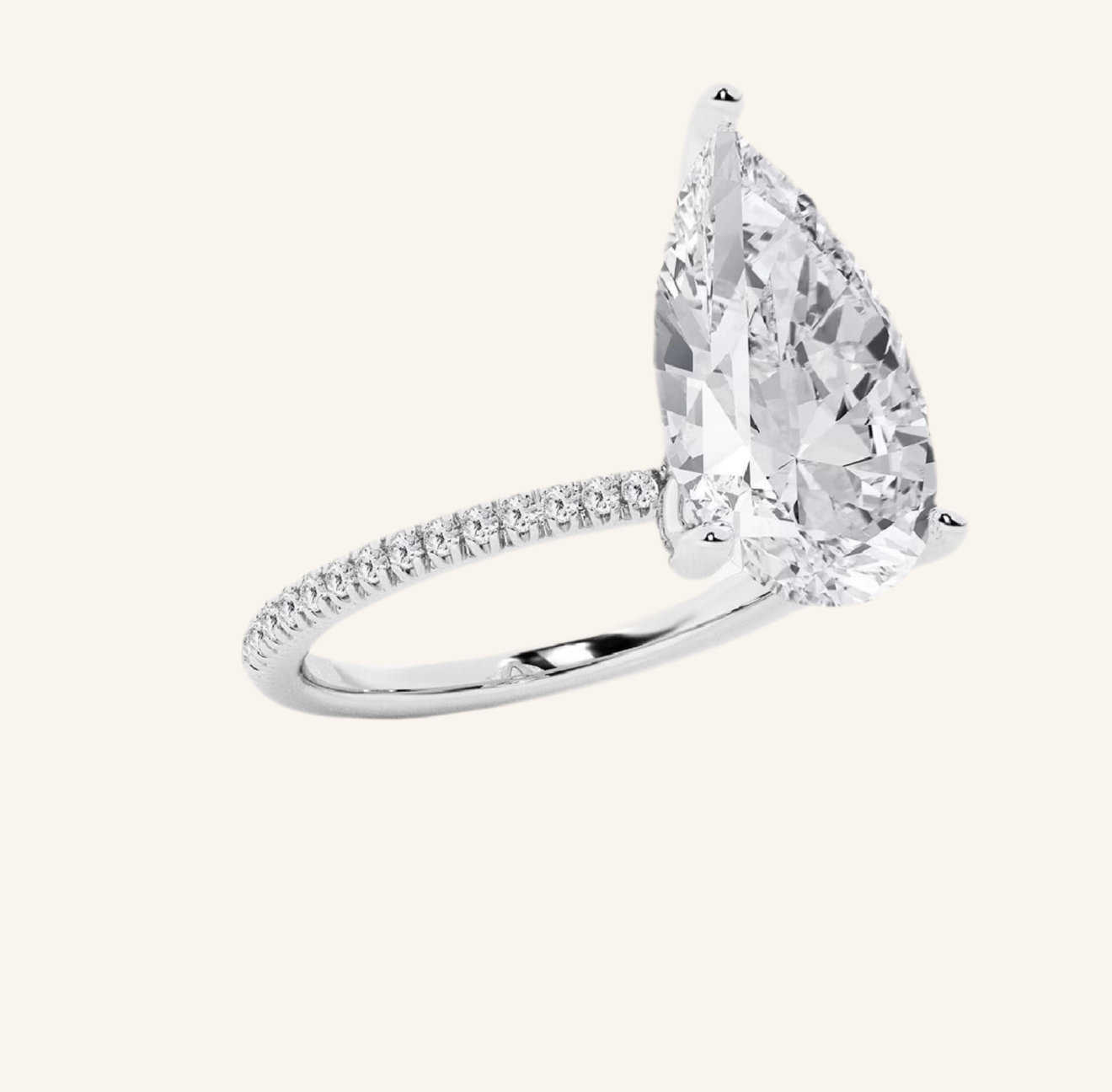 Abby Verlobungsring – Pear Cut Lab grown Diamant | 14K Gold & Platin Ringe Engagement Ring Labgrownlove Handgefertigt