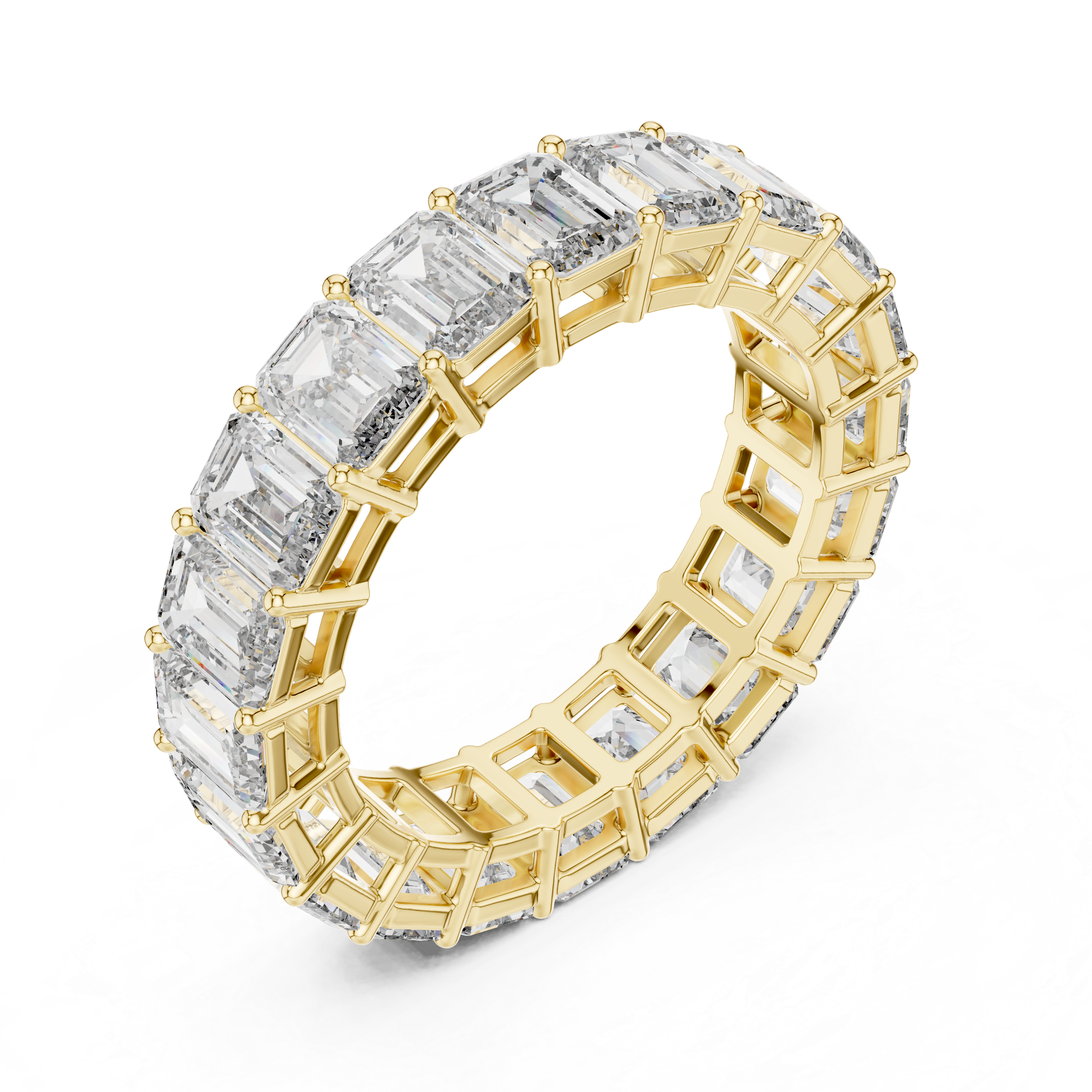 Maya – Anillo de compromiso de esmeralda, diamantes cultivados en laboratorio