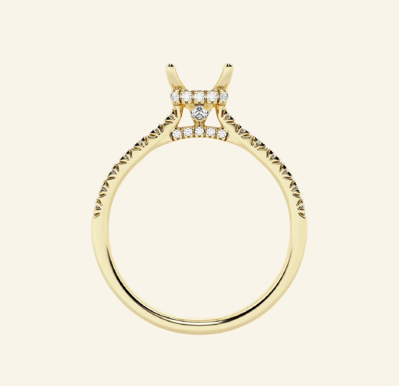 Shelly Verlobungsring – Emerald Cut Lab grown Diamant mit Seitendiamanten Ringe Lab Diamond Labgrownlove Handgefertigt