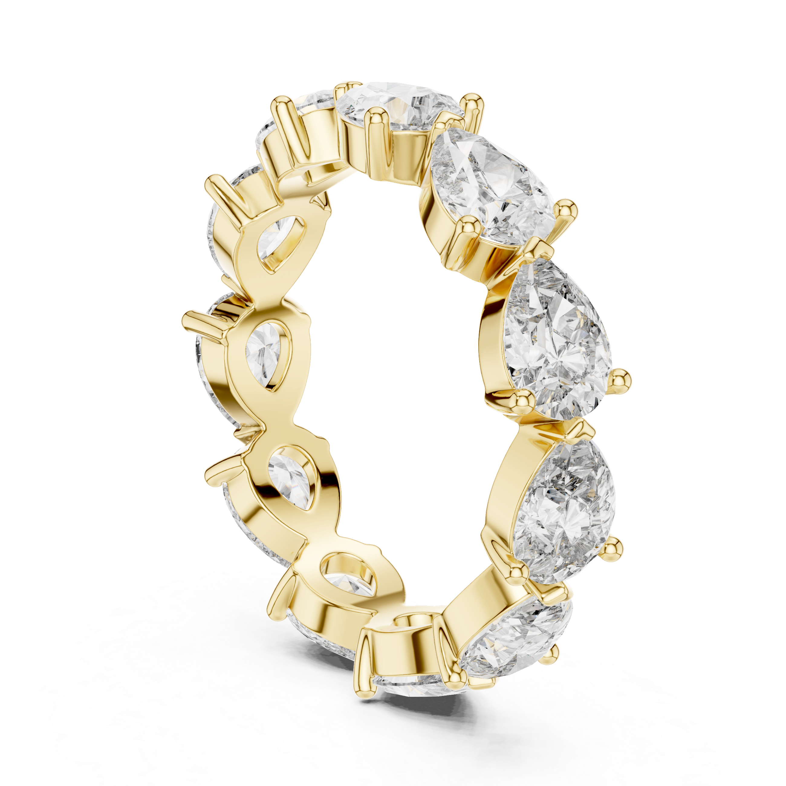 Brilliant Diamond Cluster in Gold