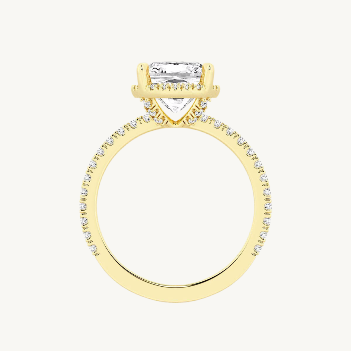 „Susi“ Halo Kissen Lab grown Diamant Ringe Lab Diamond Labgrownlove Handgefertigt Jetzt einkaufen gelb gold verlobung