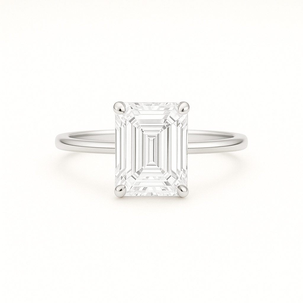 ,,Celina“ Emerald Solitär Lab grown Diamant Ringe Lab Diamond Labgrownlove Handgefertigt Jetzt einkaufen smaragd