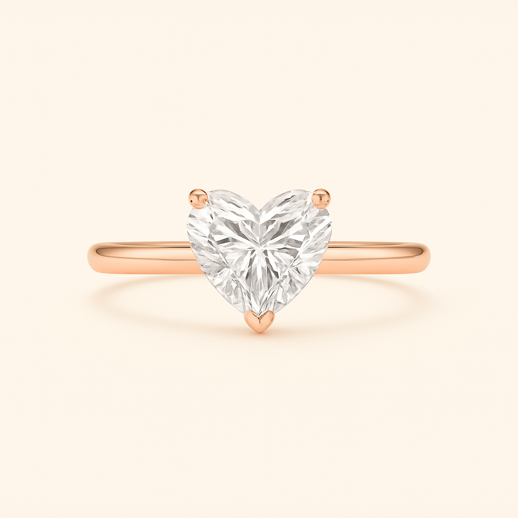 ,,Lisa“ Herz Solitär Lab grown Diamant Ringe Lab Diamond Labgrownlove Handgefertigt Jetzt einkaufen rose gold verlobung