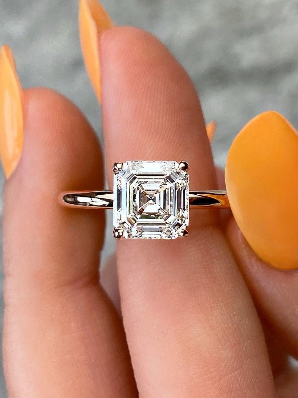 „Clara“ Solitär Asscher Lab grown Diamant Ringe Lab Diamond Labgrownlove Handgefertigt Jetzt einkaufen brillantschliff