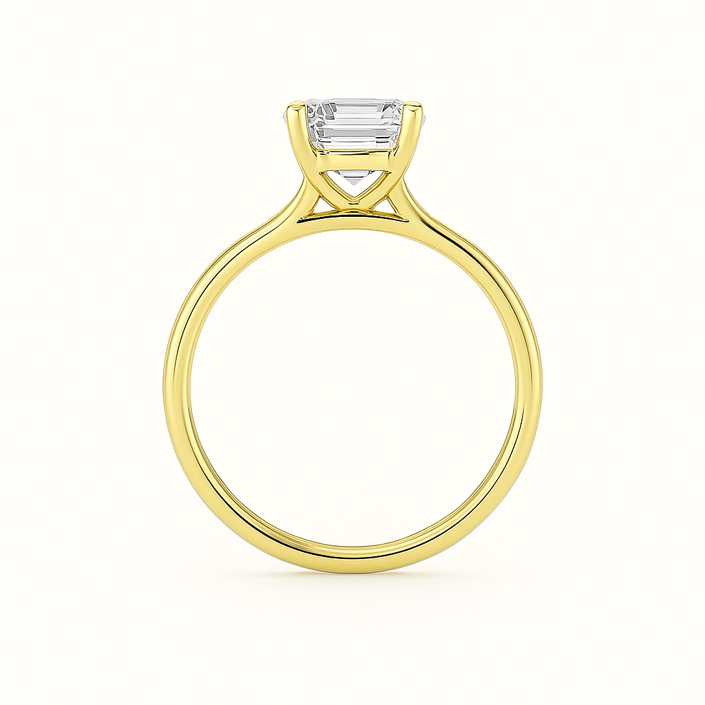 „Clara“ Solitär Asscher Lab grown Diamant Ringe Lab Diamond Labgrownlove Handgefertigt Jetzt einkaufen gold solitär