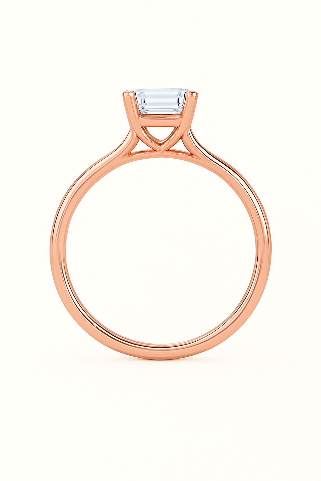 „Clara“ Solitär Asscher Lab grown Diamant Ringe Lab Diamond Labgrownlove Handgefertigt Jetzt einkaufen rose gold