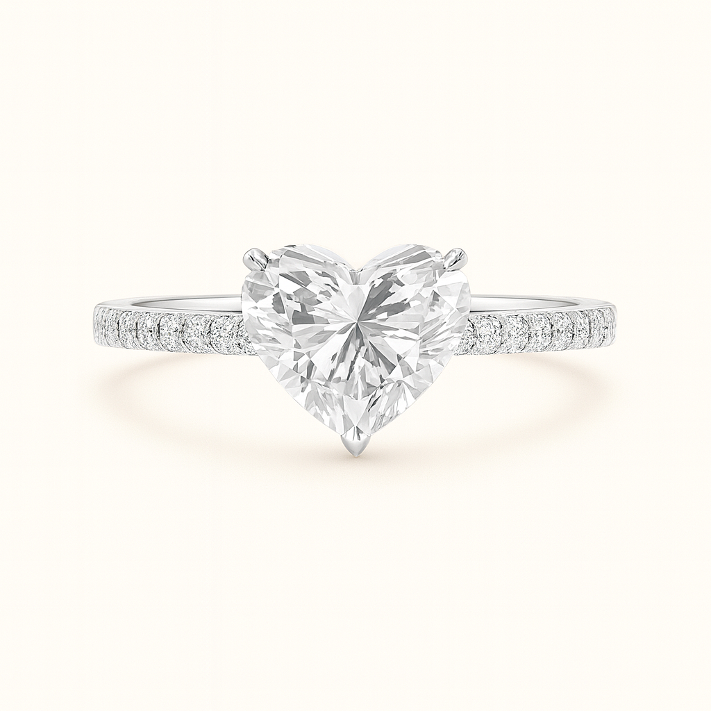 Sandy Verlobungsring – Herzförmiger Lab grown Diamant Eternity Ringe Lab Diamond Labgrownlove Handgefertigt