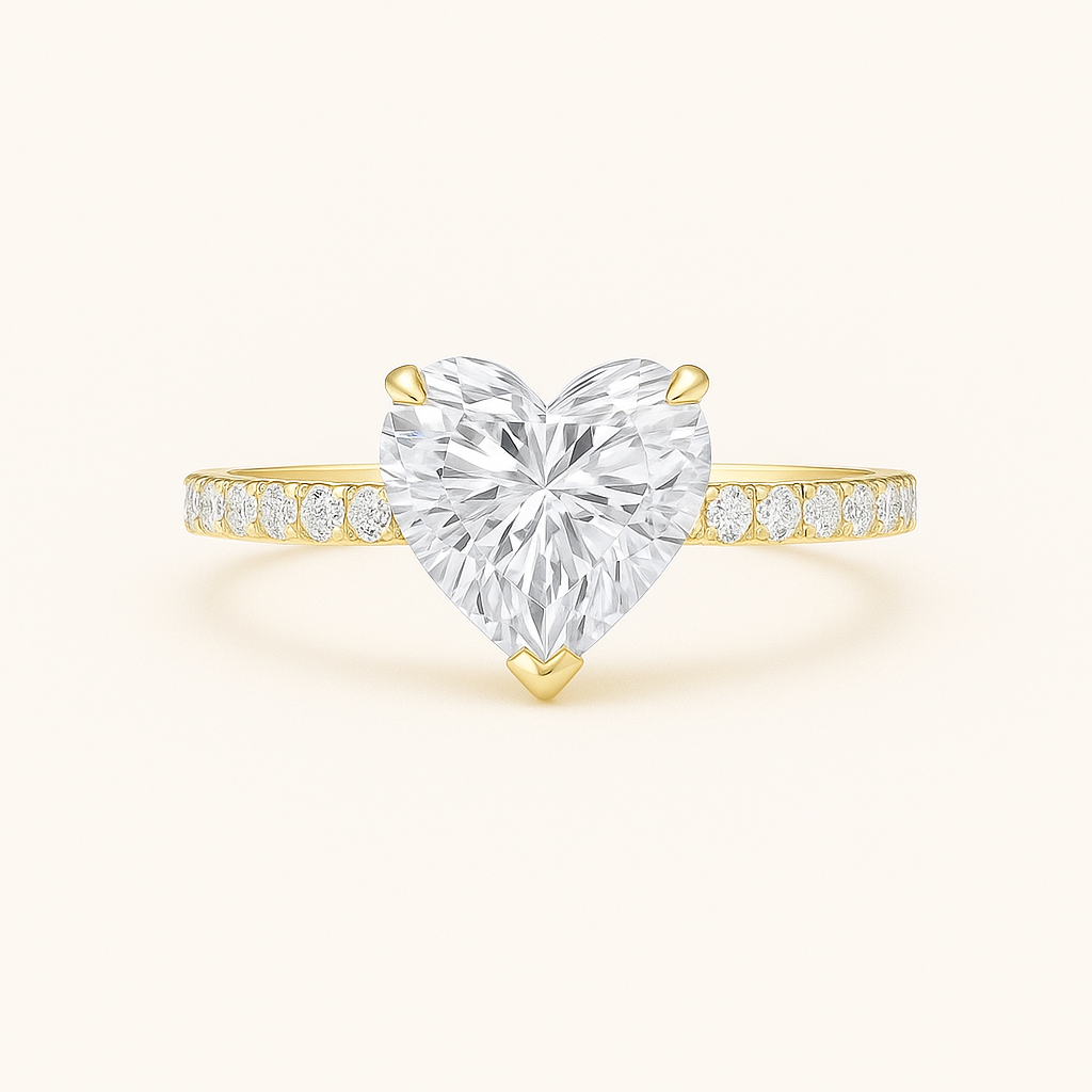 Sandy Verlobungsring – Herzförmiger Lab grown Diamant Eternity Ringe Lab Diamond Labgrownlove Handgefertigt