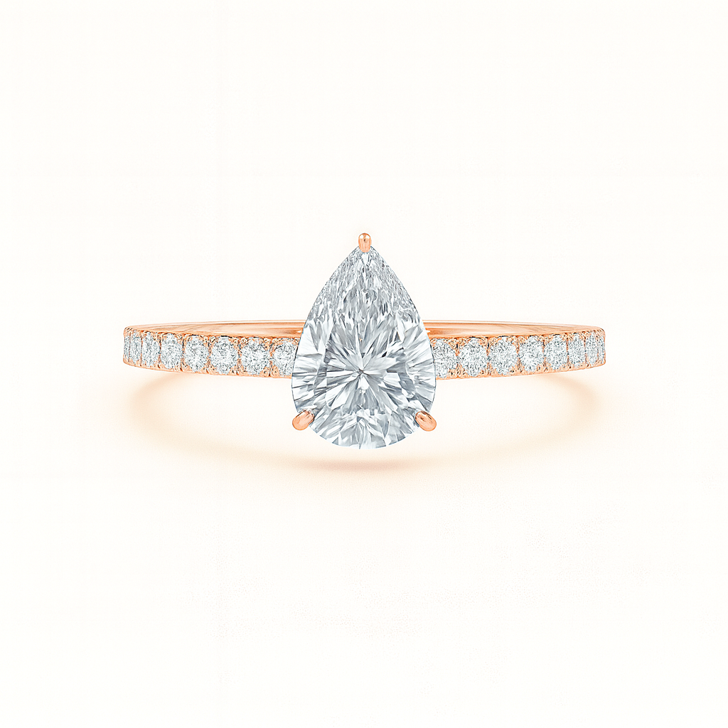 Inna Verlobungsring – Tropfen (Pear Cut) Lab grown Diamant in Gold & Platin Ringe Lab Diamond Labgrownlove