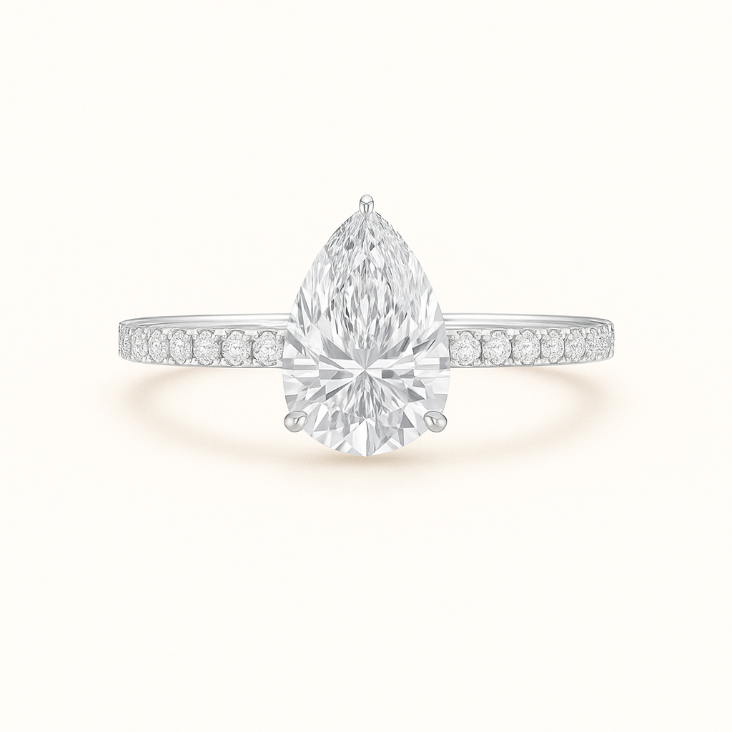 Inna Verlobungsring – Tropfen (Pear Cut) Lab grown Diamant in Gold & Platin Ringe Lab Diamond Labgrownlove