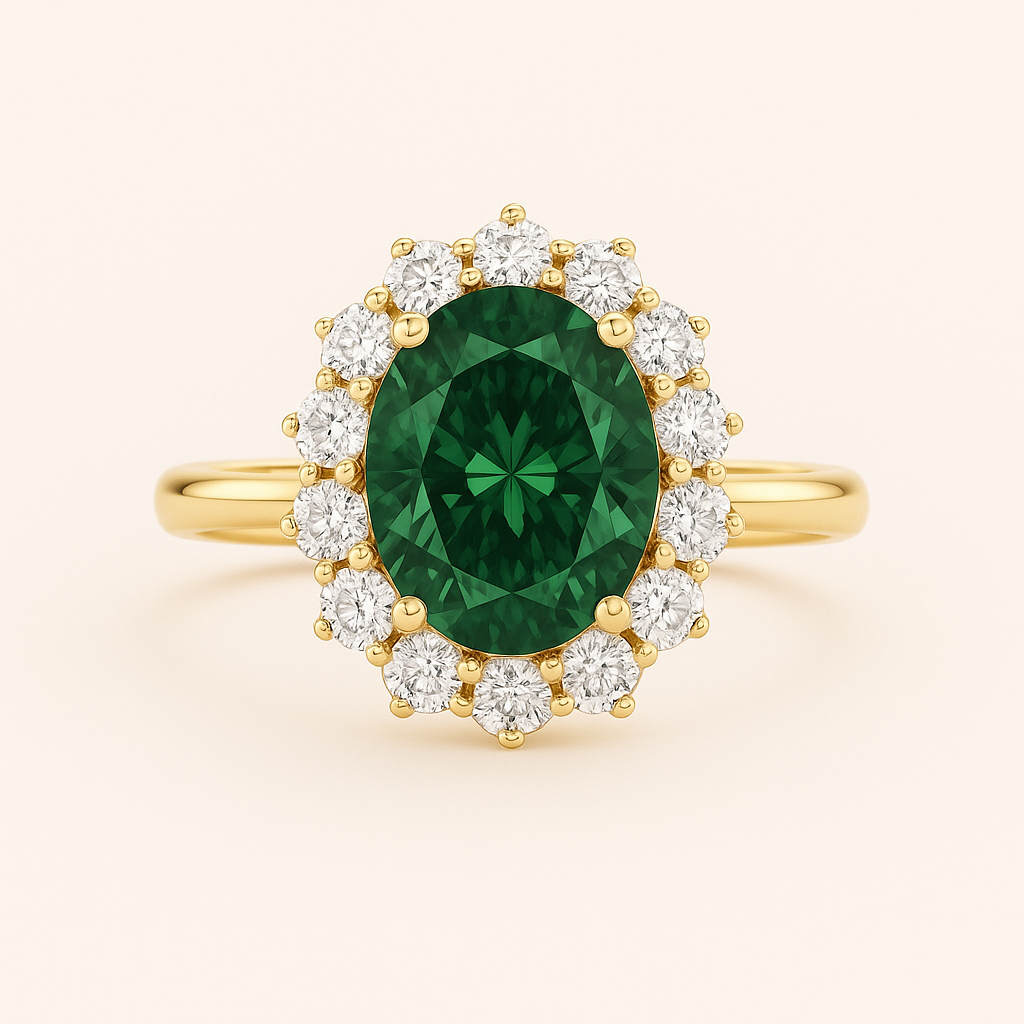 „Petunia“ Halo Brilliant Lab grown Diamant Ringe Lab Diamond Labgrownlove Handgefertigt Jetzt einkaufen gold ring