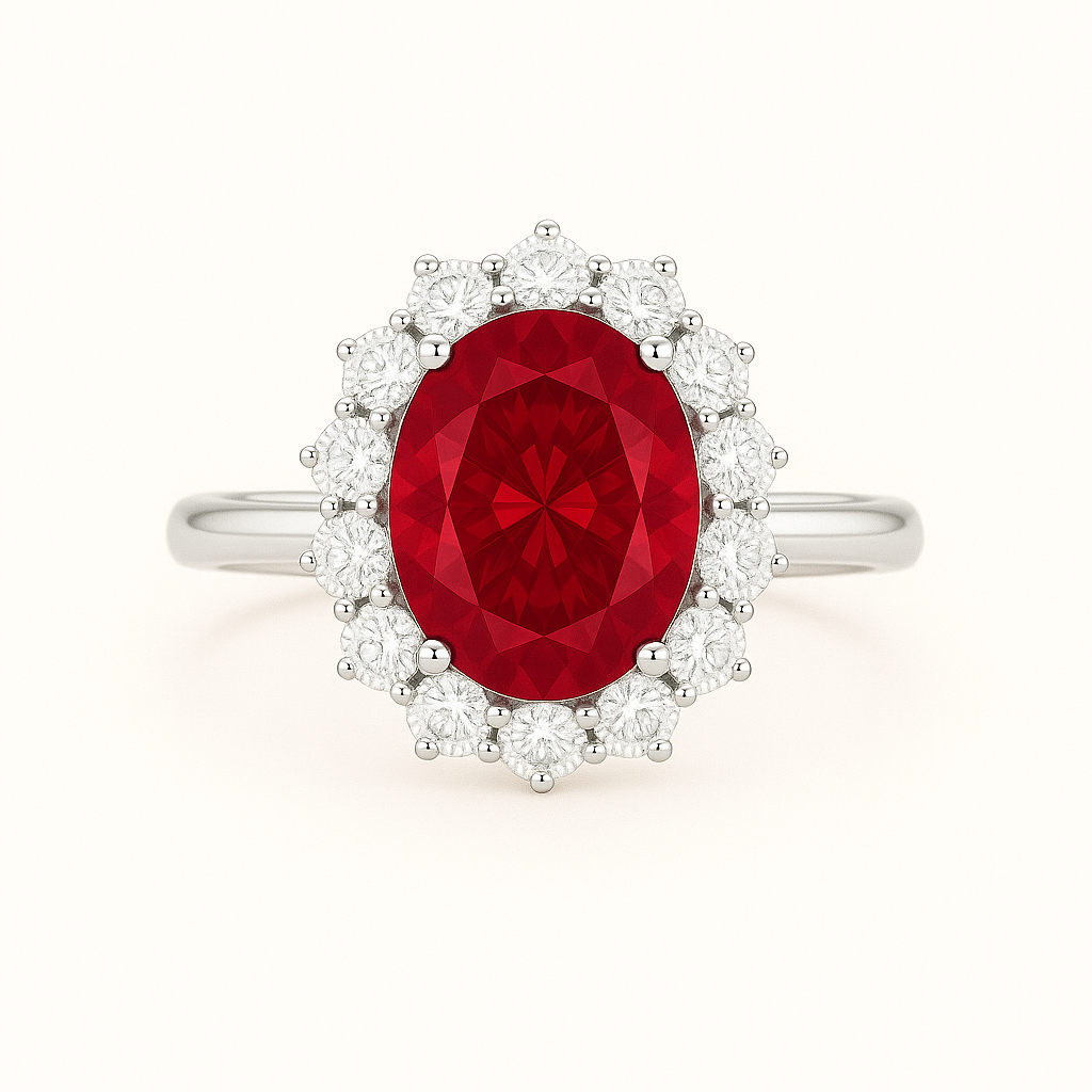 „Petunia“ Halo Brilliant Lab grown Diamant Ringe Lab Diamond Labgrownlove Handgefertigt Jetzt einkaufen ovalschliff