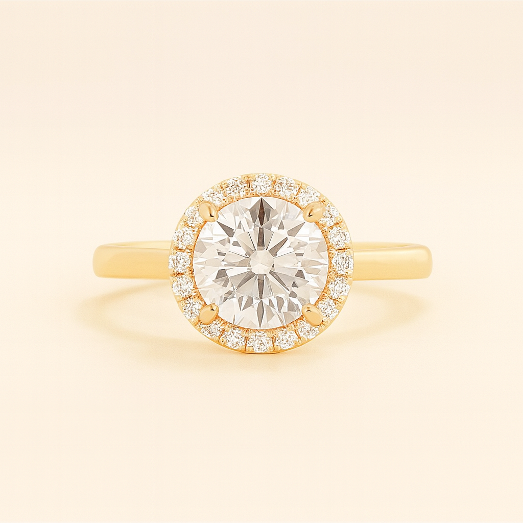 „Hailey“ Halo Brilliant Lab grown Diamant Verlobungsring Ringe Lab Diamond Labgrownlove Handgefertigt Jetzt einkaufen
