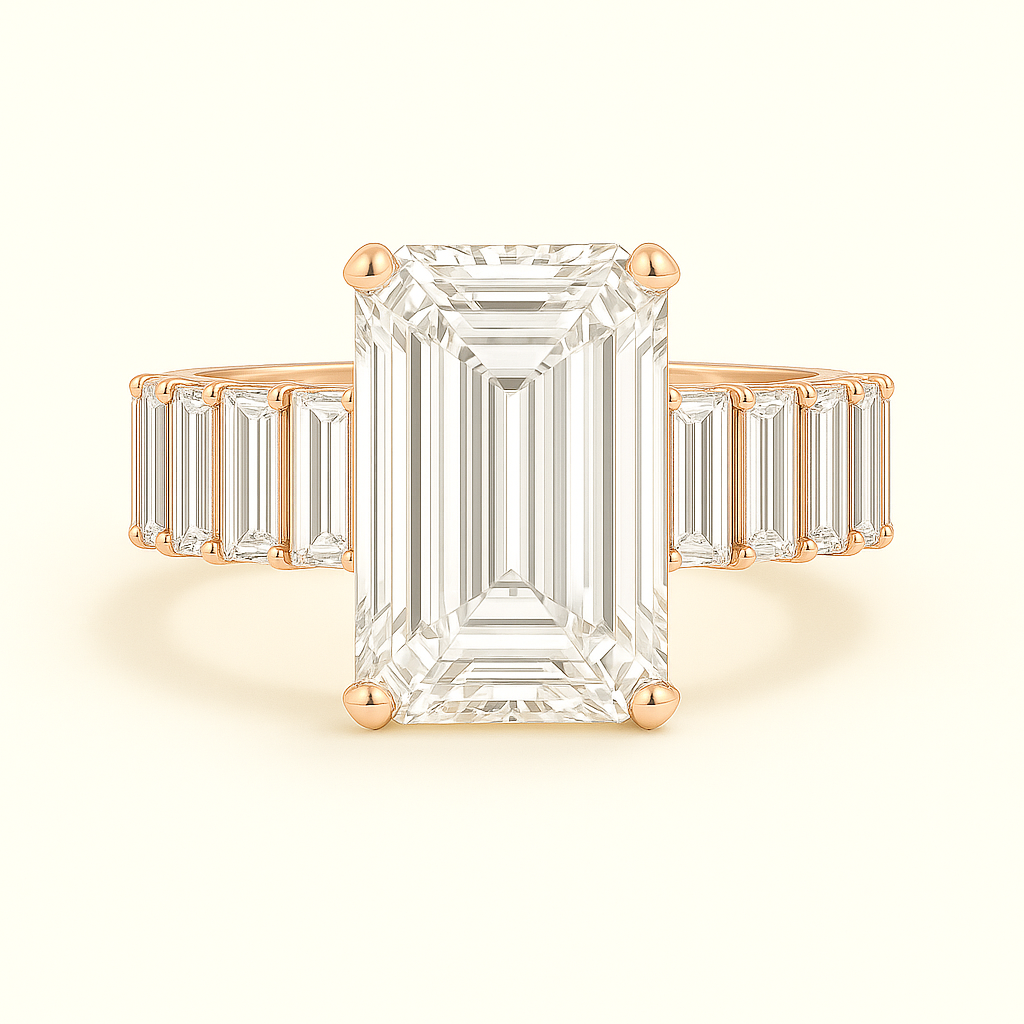 „Queen“ Emerald Lab grown Diamant Ringe Lab Diamond Labgrownlove Handgefertigt Jetzt einkaufen rose gold verlobung ring