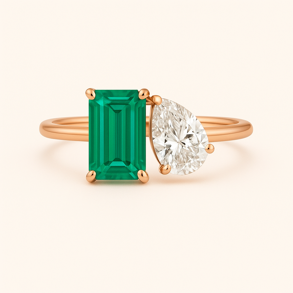 „Ruby“ Tropfen/ Cushion Lab grown Diamant Ringe Lab Diamond Labgrownlove Handgefertigt Jetzt einkaufen rose gold ring