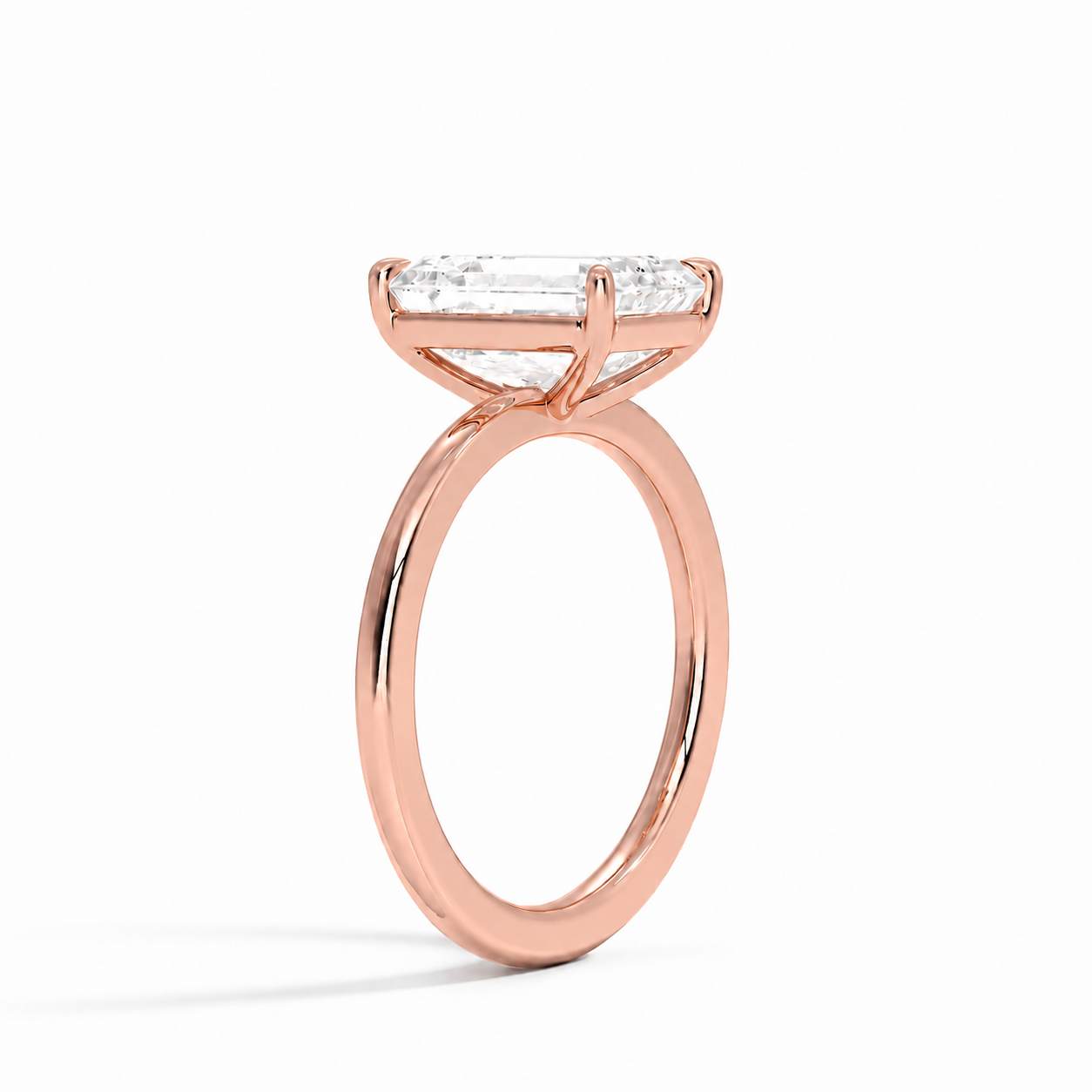 Madison - Elongated Cushion Solitär-Verlobungsring aus 18k Roségold mit einem funkelnden, laborgezüchteten Diamanten - handgefertigt & nachhaltig - von Labgrownlove