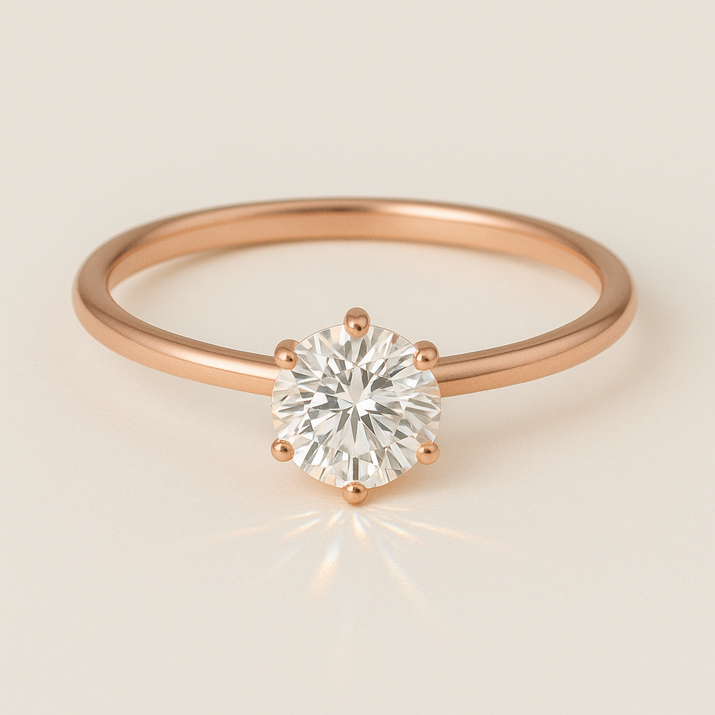 Sveta – Brilliant Solitär Verlobungsring, natürlicher Diamant