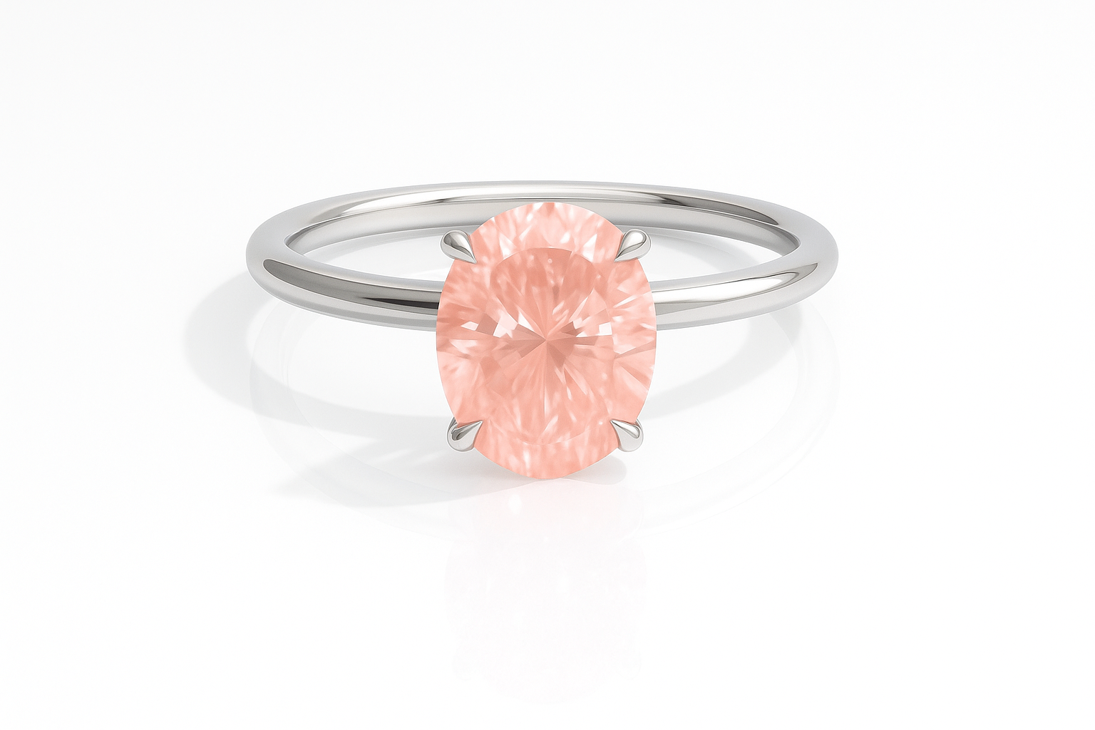 KYRA – Ovaler Solitär, 14K Verlobungsring mit einem laborgezüchteten fancy rosa Diamanten von Labgrownlove