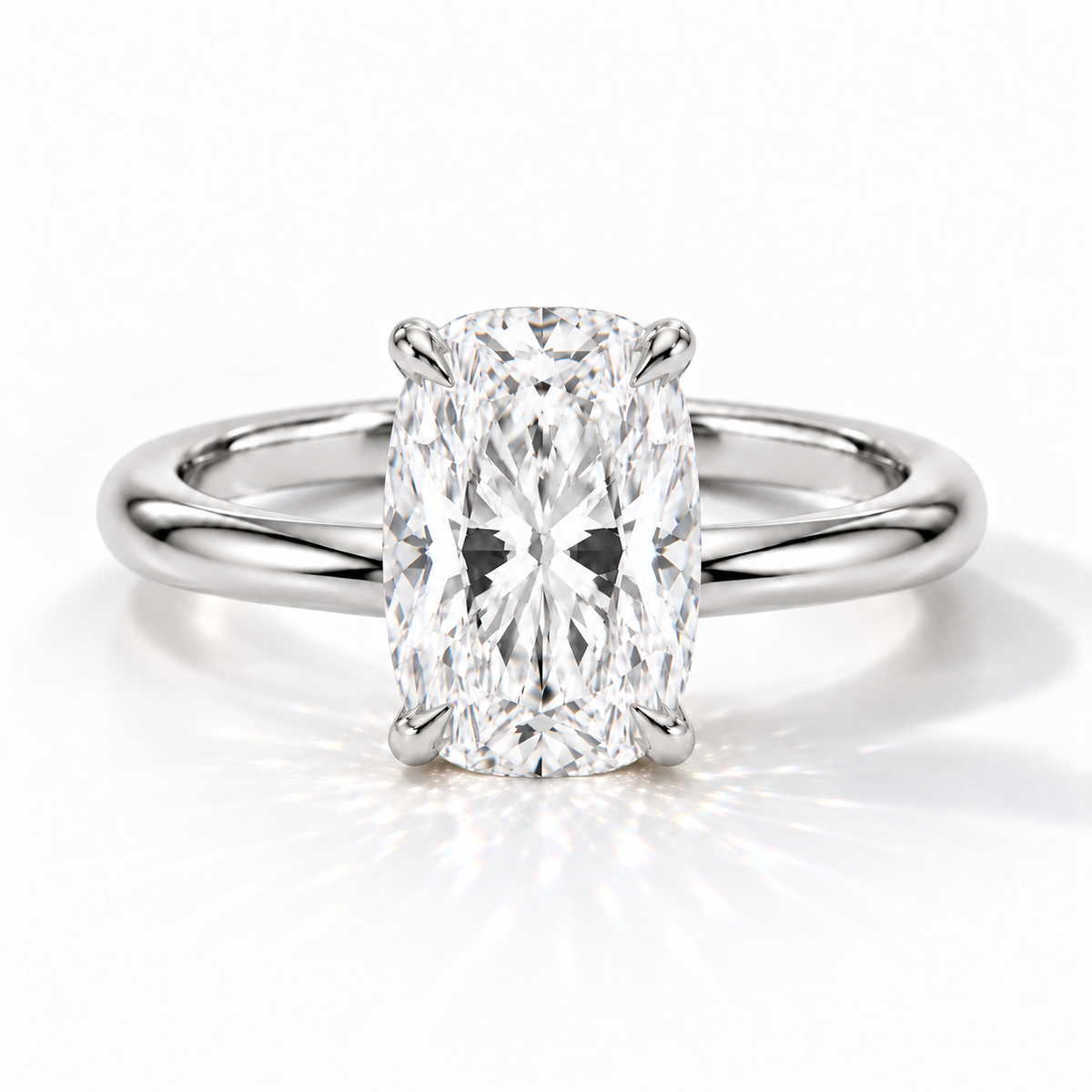 Liv – Cushion Cathedral Verlobungsring | Labordiamant