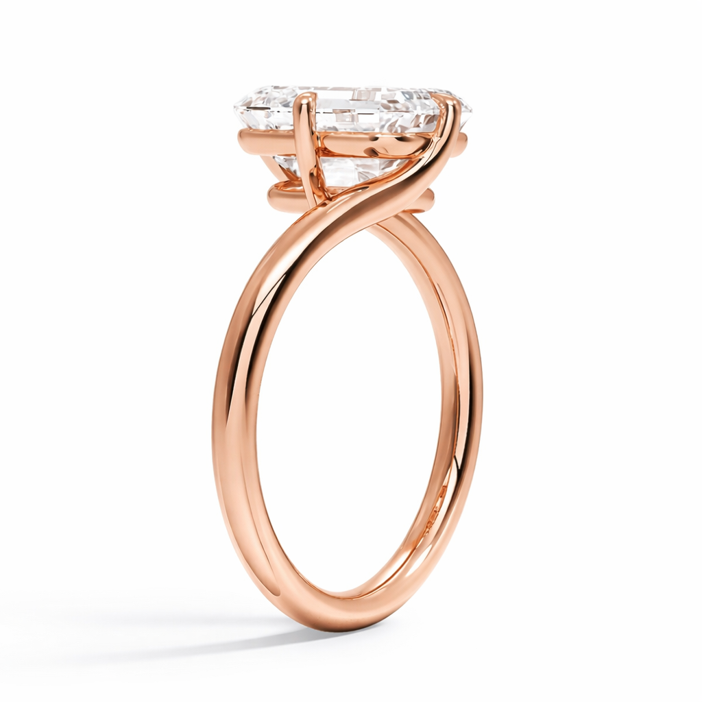 Emmy - Marquise Geschwungen Solitär Laborgezüchteter Diamant