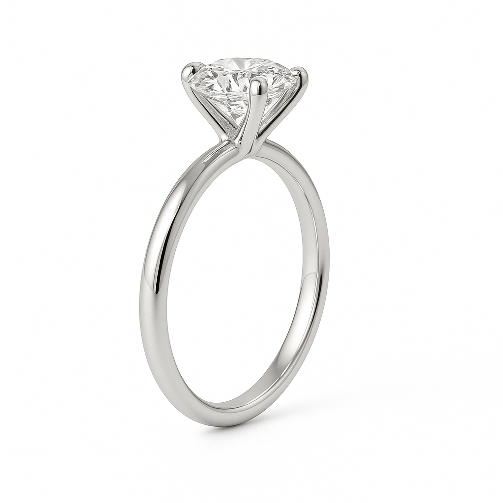 Ida Brilliant Solitär Verlobungsring aus 14k Weißgold mit einem funkelnden laborgezüchteten Diamanten – handgefertigt, nachhaltig, von Labgrownlove