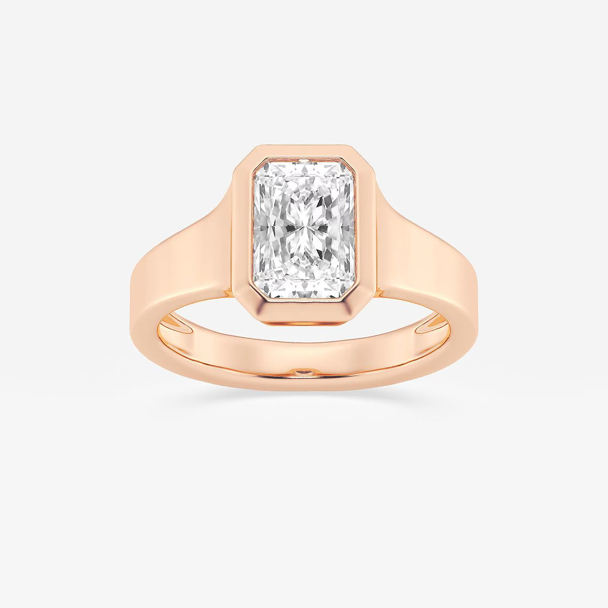 „Casio“ 2 ctw Radiant Lab-grown Diamant - 14K Karat Roségold / Color E, VS1 Clarity, Excellent Cut / 2 - Lab Diamond