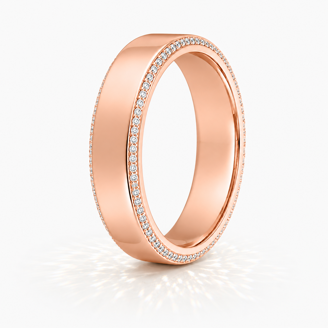 Anahita – Eleganter Ehering aus 14K Rosegold, klassisch poliert, schlicht & zeitlos, handgefertigt