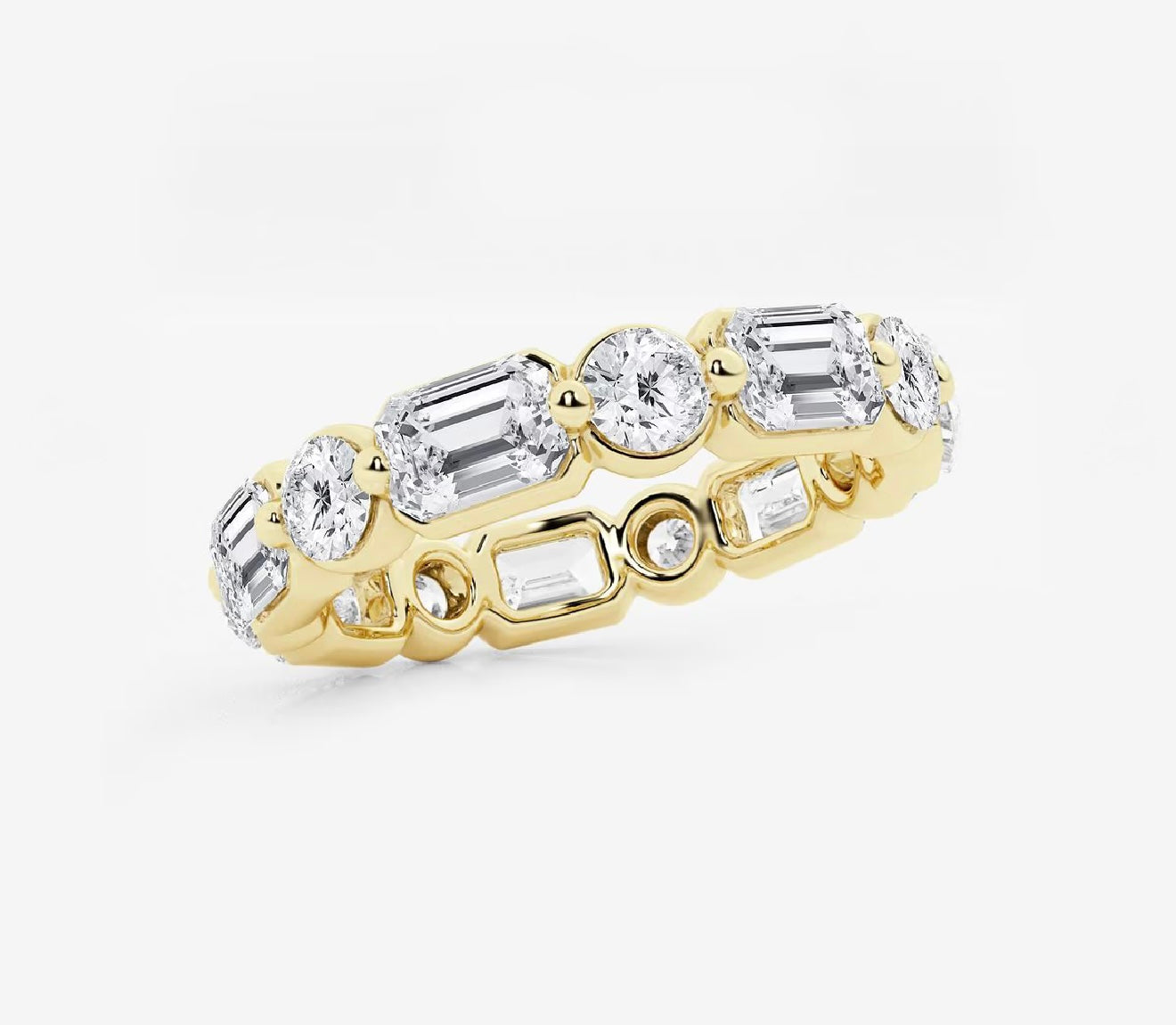„Gigi“ Band Brilliant/ Emerald Lab-grown Diamant - Lab Diamond