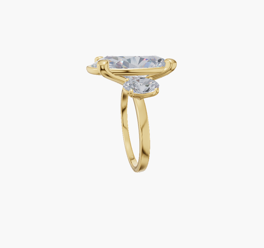 Plain engagement 4 prongs oval diamond 10 carat ring