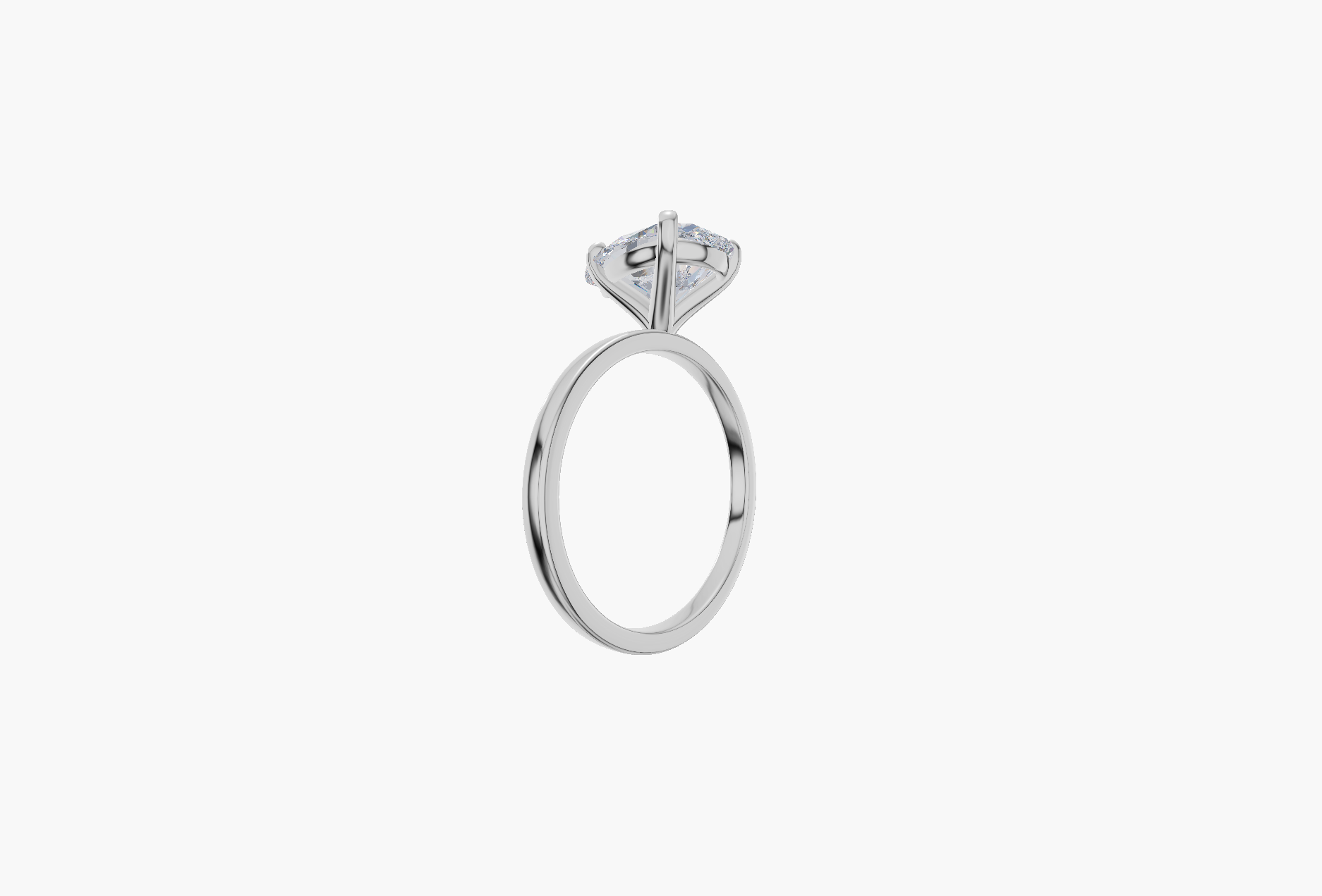 Plain engagement 4 prongs pear diamond 2 carat ring