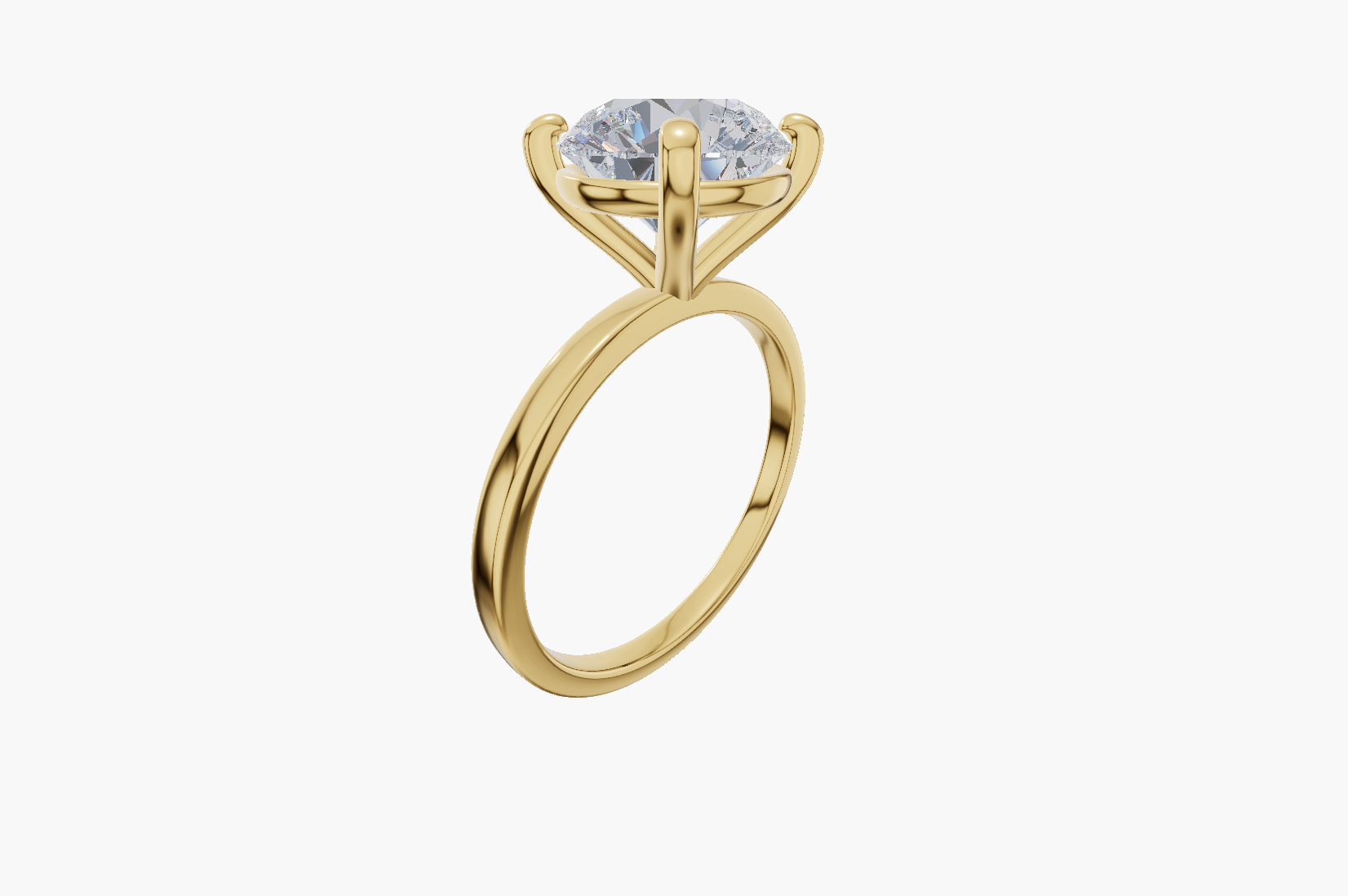 Solitaire Classic 4 Prong Round 1 ct ring