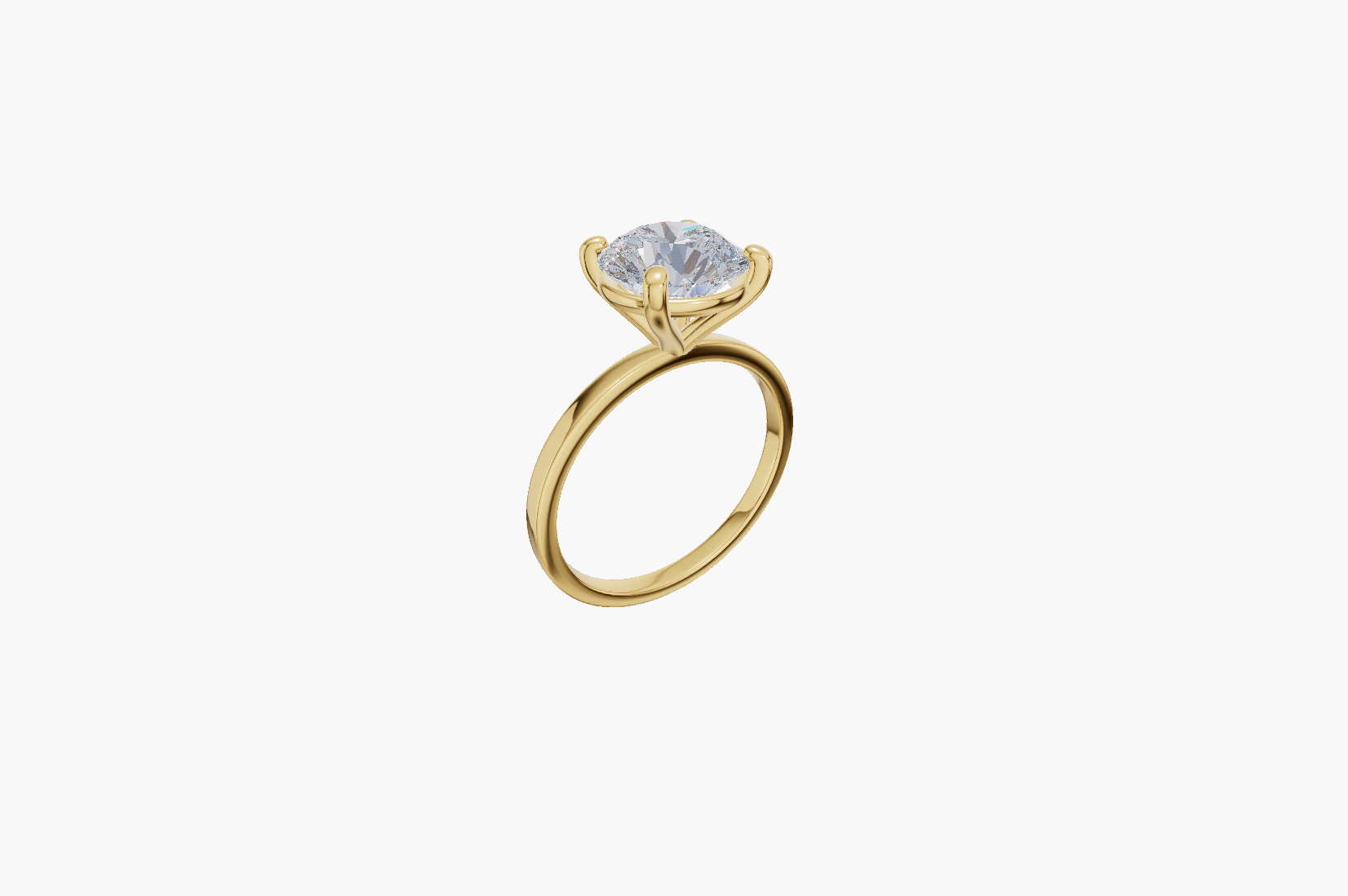 Solitaire Classic 4 Prong Round 1 ct ring