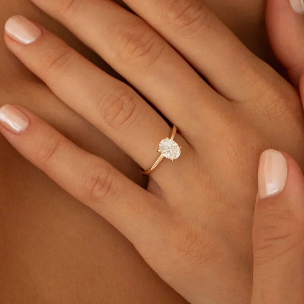 „Stacy“ Solitär Oval Naturdiamant Verlobungsring Schmuck Lab Diamond Labgrownlove Handgefertigt Jetzt einkaufen