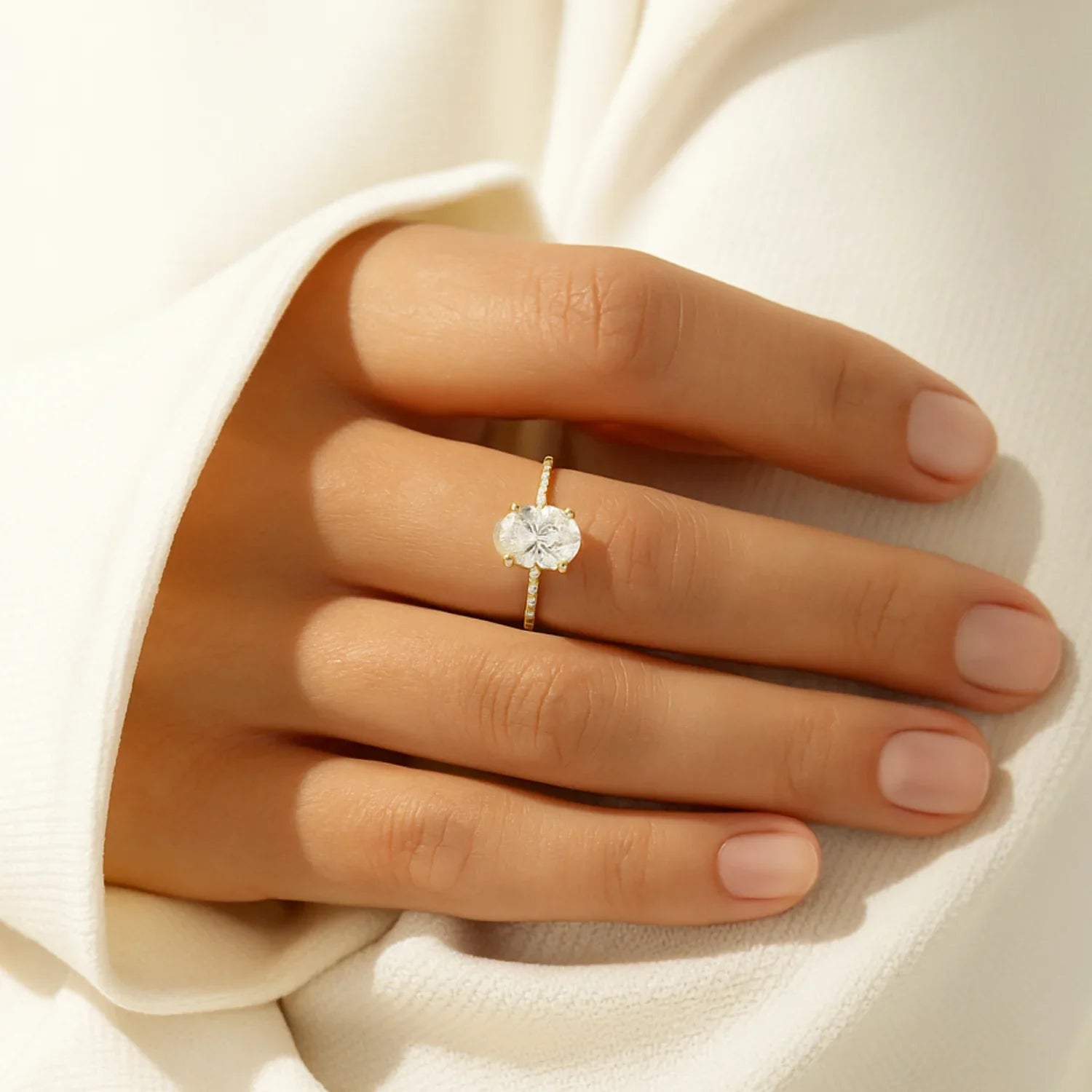 Tiffany Eternity Verlobungsring – Ovaler Naturdiamant in Gold & Platin Ringe Natural Diamond Labgrownlove Handgefertigt