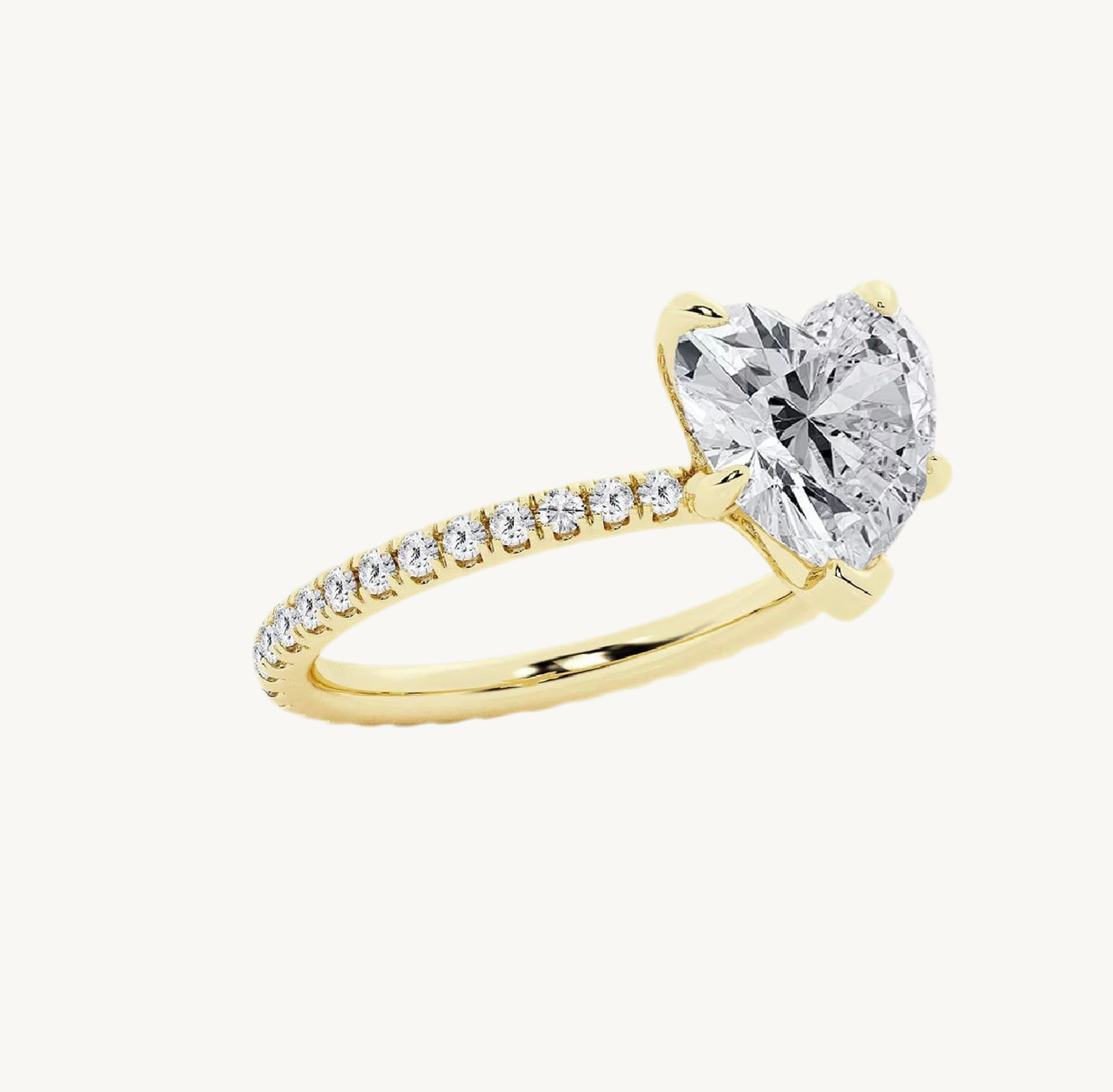 Sandy Verlobungsring – Herzförmiger Lab grown Diamant Eternity Ringe Lab Diamond Labgrownlove Handgefertigt