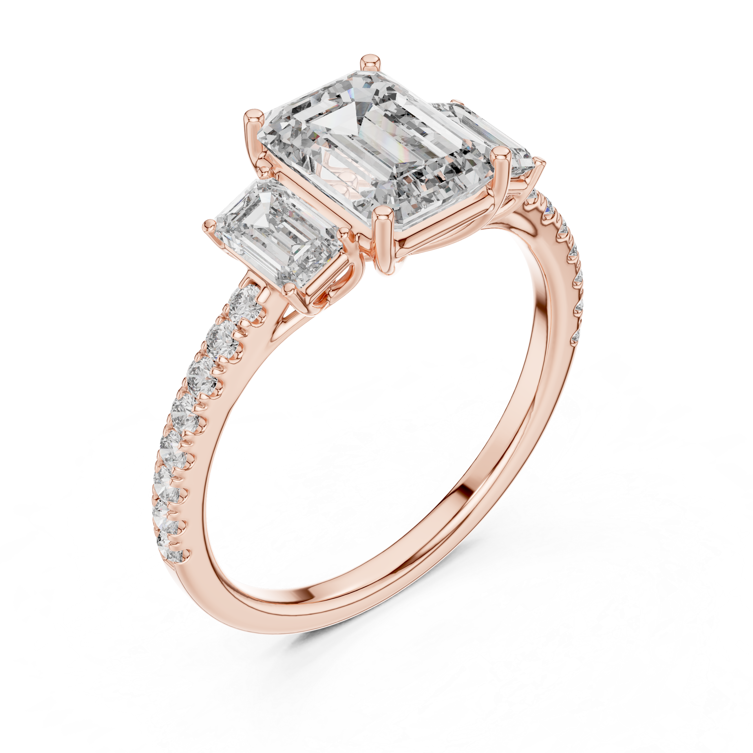Elisa Verlbonugsring aus 14k Rosegelb mit einem funkelnden, Laborgezüchteten Diamanten - handgefertigt & nachhaltig - von Labgrownlove 