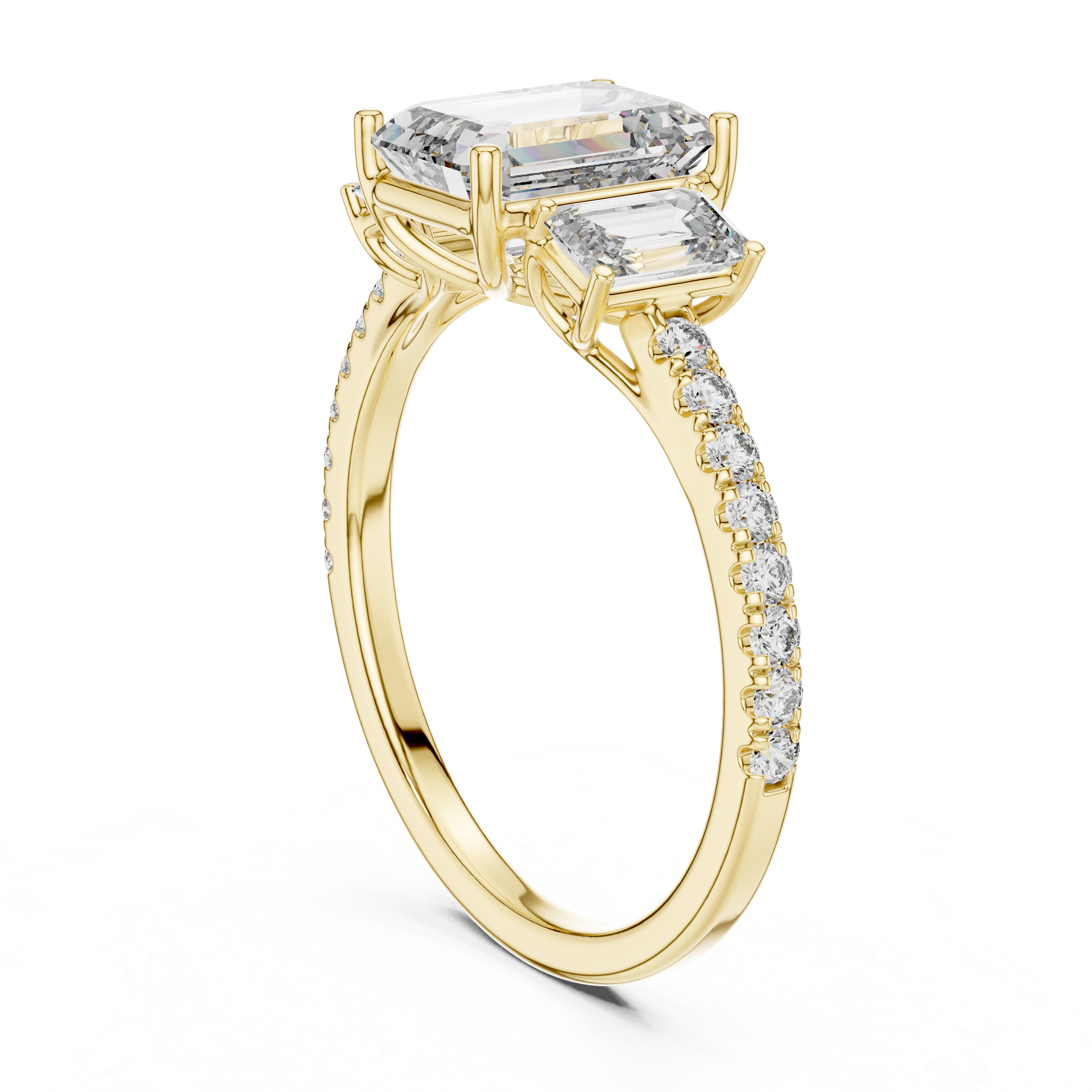 Elisa Verlbonugsring aus 14k Goldgelb mit einem funkelnden, Laborgezüchteten Diamanten - handgefertigt & nachhaltig - von Labgrownlove 