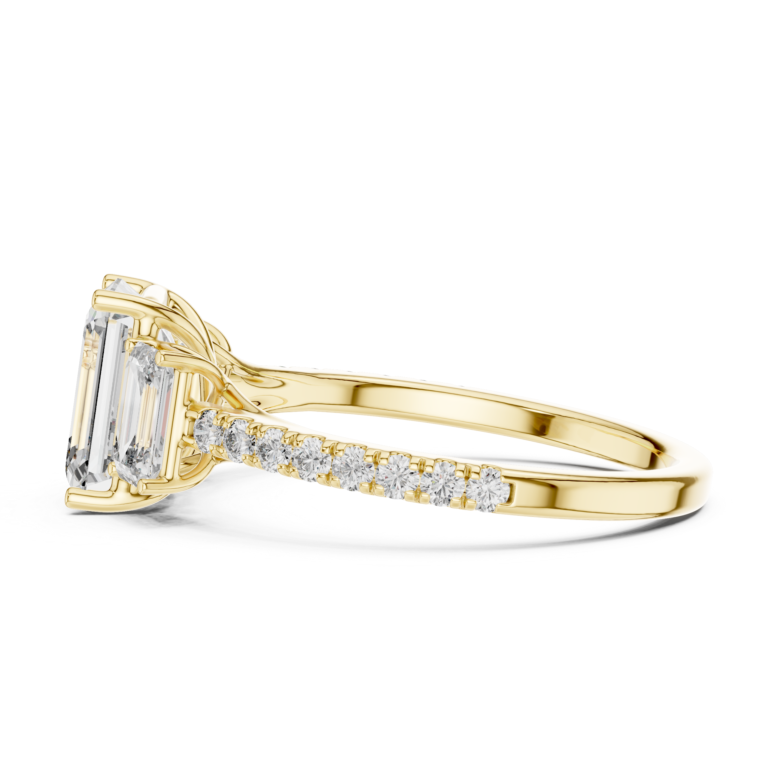 Elisa Verlbonugsring aus 14k Goldgelb mit einem funkelnden, Laborgezüchteten Diamanten - handgefertigt & nachhaltig - von Labgrownlove 